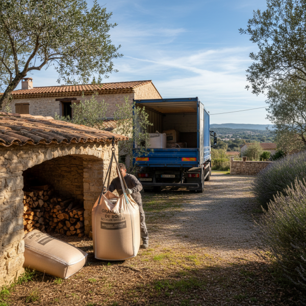 Vente granulés de bois pellets combustion homogène à Montpellier vers Alès