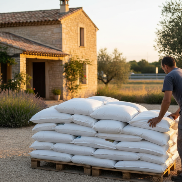 Fourniture de granulés de bois pour poêle à Avignon vers Montpellier : rendement énergétique stable